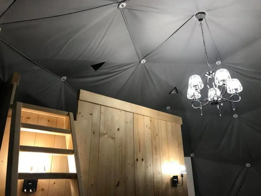 Transparante opblaasbare koepeltent Geodetische wintertent
