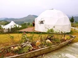 Igloo Glamping Geodetische koepel tent Winter PVC stof 2-10 Mensen wonen