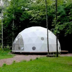 9m geodetische koepel camping tent luxe PVDF Gabric Outdoor PVC