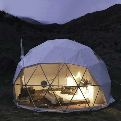 9m geodetische koepel camping tent luxe PVDF Gabric Outdoor PVC