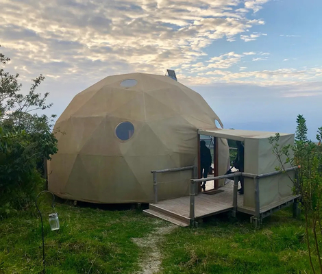 Winter Buitenopblaasbare koepeltent Grote geodetische gigantische iglo tent