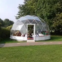 Custom logo luxe geodetische koepel glamping tent buiten waterdicht