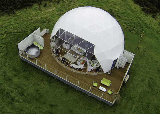 Hotel opblaasbare luchtkoepel tent waterdicht kamperen met badkamer