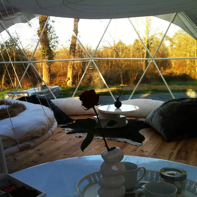 Luxe opblaasbare koepeltent decoratie transparante warme glazen koepeltent