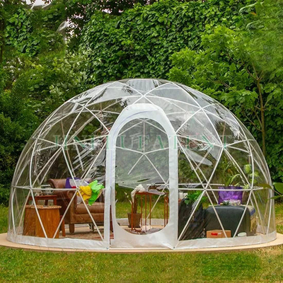 Gepersonaliseerd logo 2.9m igloo koepel tent transparante pvc voor tuinhuis