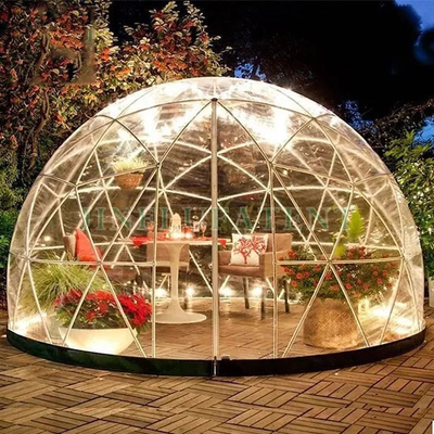 Gepersonaliseerd logo 2.9m igloo koepel tent transparante pvc voor tuinhuis