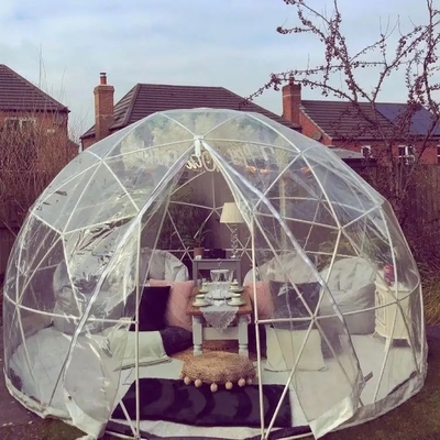 Gepersonaliseerd logo 2.9m igloo koepel tent transparante pvc voor tuinhuis