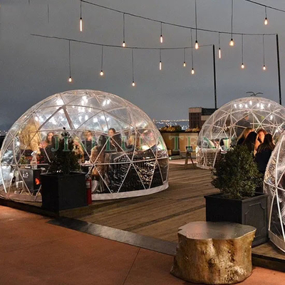 Gepersonaliseerd logo 2.9m igloo koepel tent transparante pvc voor tuinhuis