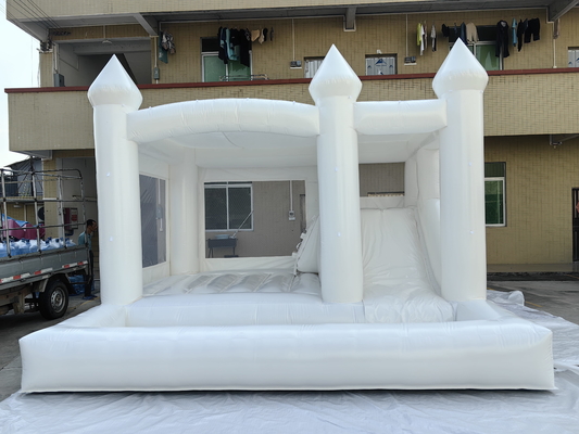 PVC commercieel springhuis opblaasbaar kasteel met glijbaan