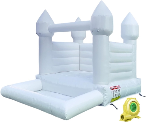 OEM opblaasbaar Bubble House Moon Jumping White Bouncy Castle