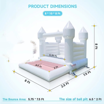 OEM opblaasbaar Bubble House Moon Jumping White Bouncy Castle