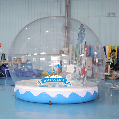 Blauw opblaasbaar bubbelhuis met springend PVC doorzichtig voor buitenfeest