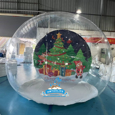 Blauw opblaasbaar bubbelhuis met springend PVC doorzichtig voor buitenfeest