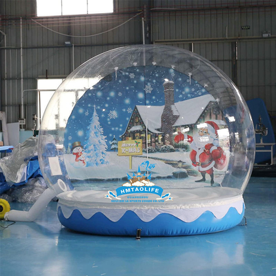 Blauw opblaasbaar bubbelhuis met springend PVC doorzichtig voor buitenfeest