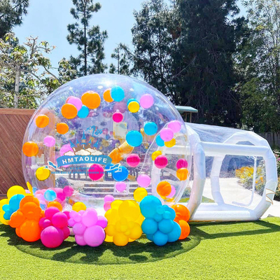Witte springhuis met bubbels spelen springend transparant