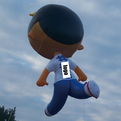 Op maat gemaakte Helium herbruikbare opblaasbare PVC-promotieballonnen Reclame opblaasbare pop