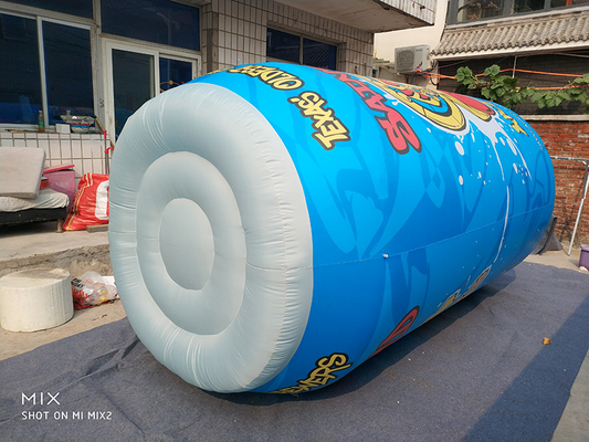 Gepersonaliseerde Giant Beer Juice Reclame opblaasbare zip-top blik voor promotie evenement fles mascotte personages