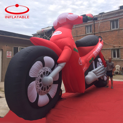 Grote opblaasbare off-road motorfiets op maat voor buitenopblaasbare reclame