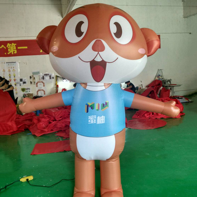 Gepersonaliseerd logo opblaasbaar 3D cartoon outdoor pvc gigantische opblaasbare pop ballon te koop