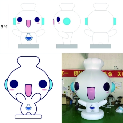 Reuze opblaasbare sportmascots reclame 3D cartoon Oxford materiaal
