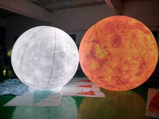 Helium opblaasbaar LED-licht Ronde reclame Lucht maanballon