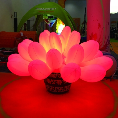 Bruiloftsdecoratie opblaasbaar LED-licht Kleurrijke grote opblaasbare bloemen