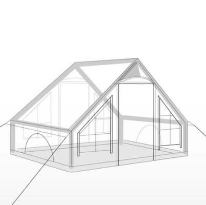 3 X 2 X 2,1 M maat voor 2 personen Populaire outdoor activiteit Opvouwbaar Kamperen Wandelen Grote opblaasbare tent evenement