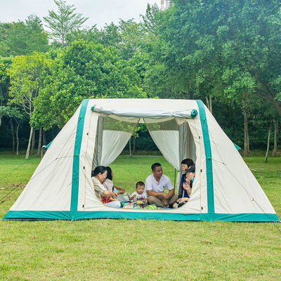 Warm Vier seizoenen 10 personen Winter Waterdicht Outdoor Luxe Hotel Woestijn Pop Up Air Tent Opblaasbare camping tent voor 8 personen