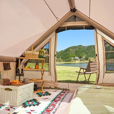 Buitenkamp Waterdicht opblaasbaar tent Air Camping House Tent 3-5 personen Opblaasbare camping tent