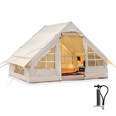 Buitenkamperen Opblaasbaar huis Tent Canvas of Oxford Family Part Tents voor 3-4 personen