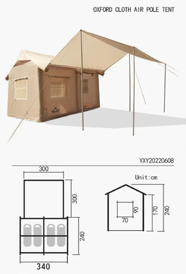 Grote PVC tuin tenten opblaasbare lucht- en reis tenten pak voor 2-3 personen
