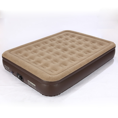 warm te koop Blow Up Air Bed Soft Plush Flocking Matras Duurzaam Automatisch Elektrisch Inflatie Air Matras