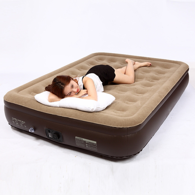 warm te koop Blow Up Air Bed Soft Plush Flocking Matras Duurzaam Automatisch Elektrisch Inflatie Air Matras