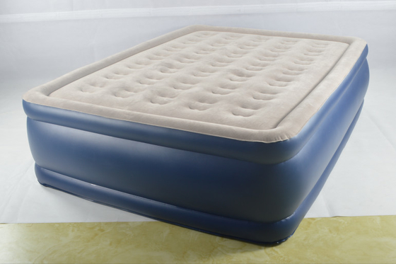 Elektrisch Inflatie luchtmatras warm te koop Blow Up Air Bed Soft Plush Flocking Matras Duurzaam Automatisch