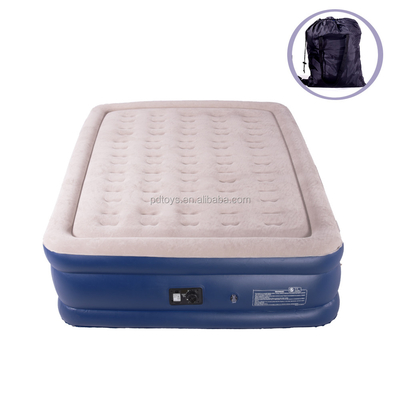 Elektrisch Inflatie luchtmatras warm te koop Blow Up Air Bed Soft Plush Flocking Matras Duurzaam Automatisch
