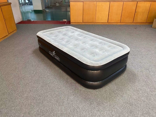 Elektrisch vouwbaar luchtmatras Bed Waterdicht Flocked PVC Op maat