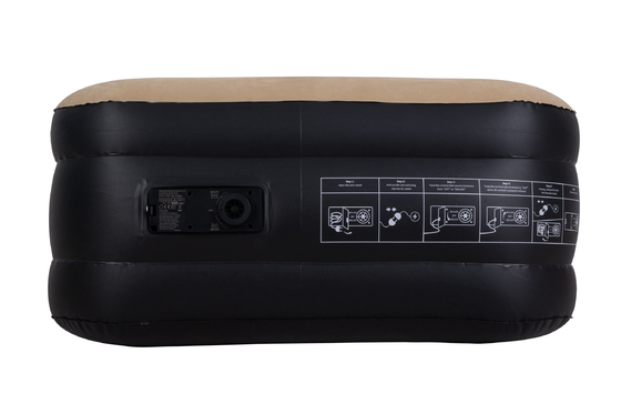 Elektrisch vouwbaar luchtmatras Bed Waterdicht Flocked PVC Op maat