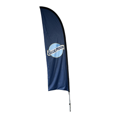 Buiten vliegend polyester dubbelzijdig Reclame strand vlag Marketing custom Veer banner